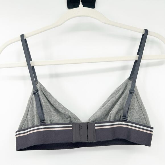 Marine‎ Layer Womens Soft Lounge Rose Striped Bralette Bra Size XS Heather Gray - Picture 6 of 6